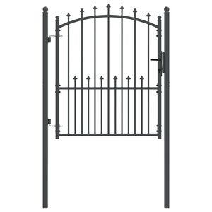 vidaXL Fence Gate with Spikes EMMEN 125 x 100 cm Powder-coated steel
