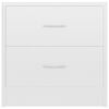vidaXL Bedside Cabinets 2 pcs High Gloss White 40x30x40 cm Engineered Wood