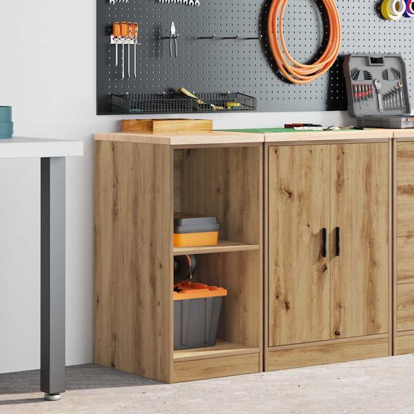 vidaXL Garage Storage Cabinet Artisan Oak 40x51x85 cm Solid Wood Pine