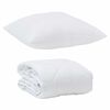 vidaXL All-Season Duvet with Pillow 2 pcs White Microfiber