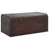 vidaXL Treasure Chest with Latches Dark Brown 79,5x39,5x39,5 cm Plywood