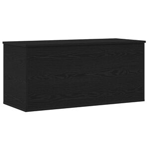 vidaXL Storage Box Black oak 100 x 42 x 46 cm Engineered Wood