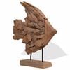 vidaXL Fish Sculpture Teak 40x12x57 cm