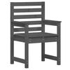 vidaXL 7 Piece Garden Dining Set Grey Solid Wood Pine