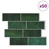 vidaXL Decorative Stickers 50 pcs Dark Green 29 x 21 cm