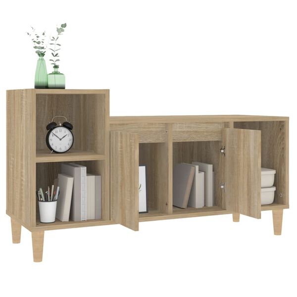 vidaXL TV Cabinet Sonoma Oak 100x35x55 cm Engineered Wood