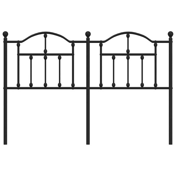 vidaXL Metal Replace Headboard Black 135 cm