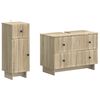 vidaXL 2 Piece Bathroom Cabinet Set EDE Sonoma Oak Engineered Wood