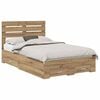 vidaXL Bed Frame with Drawer with Headboard Manual Engineered Wood