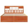 vidaXL Bookcase Bed without Mattress Wax Brown 200x200 cm Solid Wood Pine