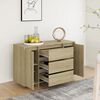 vidaXL Sideboard with 3 Drawers Sonoma Oak 120x41x75 cm Engineered Wood