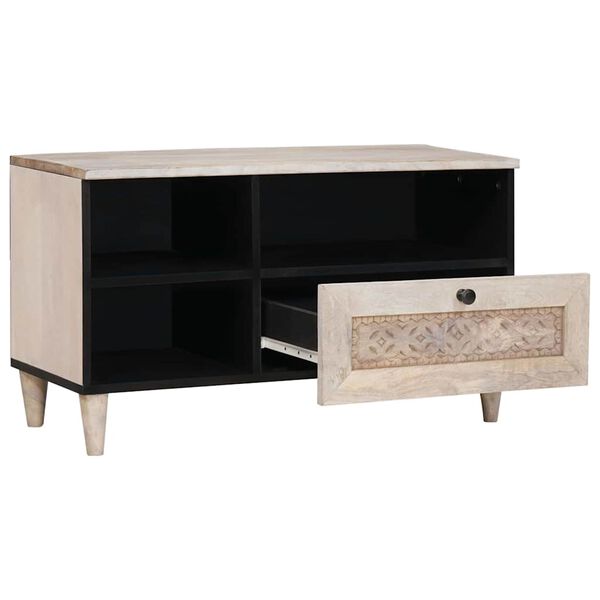 vidaXL TV Units with Drawer White 80 x 33 x 46 cm Engineered wood