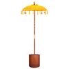 vidaXL Balinese Parasol with Base 2 pcs Yellow
