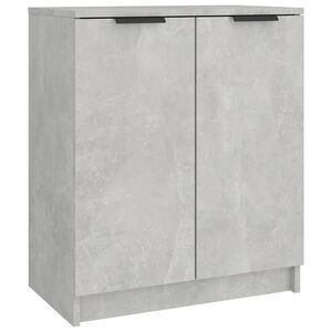 vidaXL Shoe Cabinet Concrete Grey 59x35x70 cm Engineered Wood