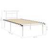 vidaXL Bed Frame without Mattress without Mattress White Metal 90x200cm