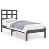 vidaXL Bed Frame without Mattress Grey 90X190 cm Solid Wood