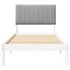 vidaXL Bed Frame with Headboard White 90 x 200 cm Solid Pine Wood