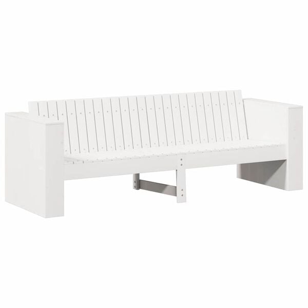 vidaXL Garden Sofa White 185.5 x 60 x 62 cm Solid Pine Wood