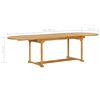 vidaXL 9 Piece Garden Dining Set Solid Teak Wood