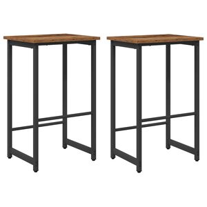 vidaXL Bar Stool 2 pcs Old Wood 40 x 32 x 74 cm Engineered Wood