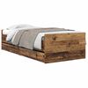 vidaXL Bed Frame with Drawer Old Wood 90 x 200 cm Solid Pine Wood