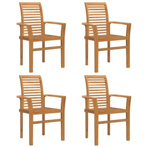 vidaXL Dining Chair 2 pcs Brown 62.5 x 54. x 95.5 cm Solid Teak Wood