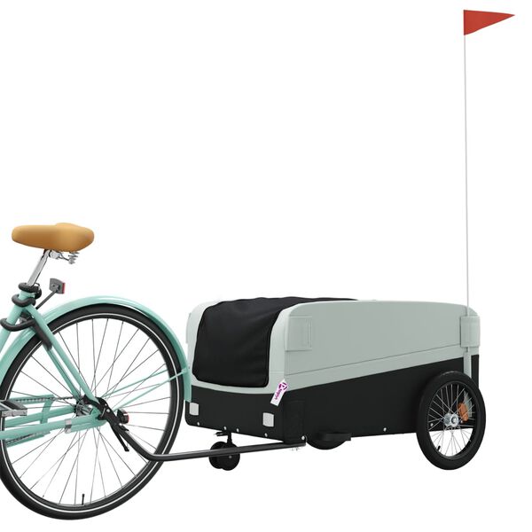 vidaXL Bike Trailer Black and Grey 45 kg Iron