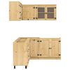 vidaXL Cabinet with Drawer SKI 10 pcs Honey Brown Solid Pine Wood