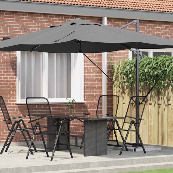 vidaXL Umbrella Anthracite 351 x 250 x 260 cm Polyester and Aluminium