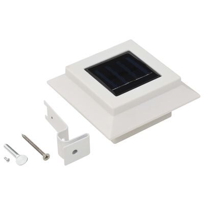 vidaXL Outdoor Solar Lamps 12 pcs LED Square 12 cm White