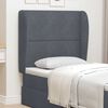 vidaXL Headboard Ear Dim Grey 80 x 23 x 6 cm Velvet