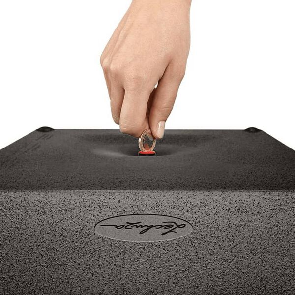 LECHUZA Planter CANTO Stone 40 High ALL-IN-ONE Graphite Black