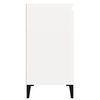 vidaXL Bedside Cabinet High Gloss White 40x35x70 cm Engineered Wood