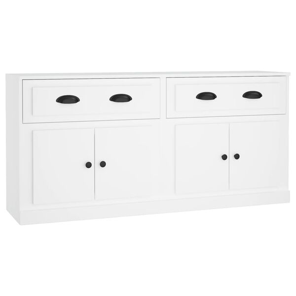 vidaXL Sideboards 2 pcs White Engineered Wood