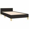 vidaXL Bed Frame without Mattress Black 90x190cm Single Fabric