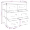 vidaXL Storage Cabinet with 6 Drawers 55x29x55 cm Cream Steel