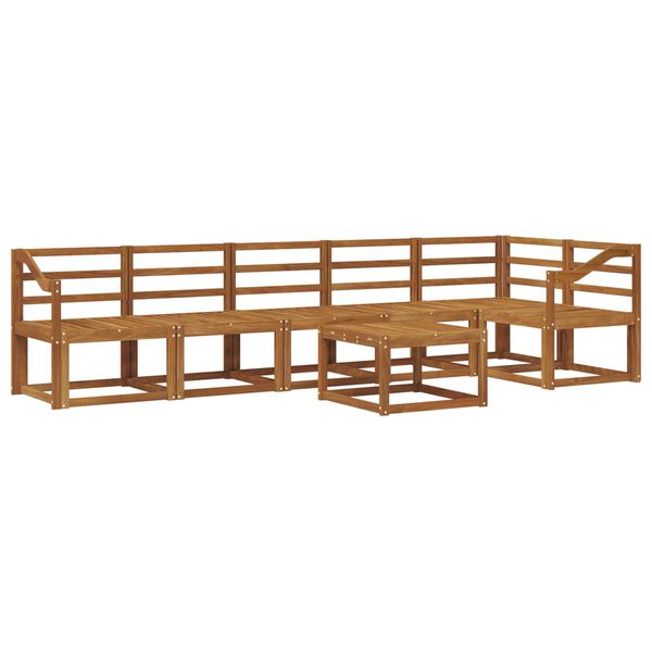 vidaXL Outdoor Sofa Set 7 pcs Natural Solid Acacia Wood