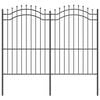 vidaXL Garden Fence Grey 240 x 215 cm Powder-coated steel