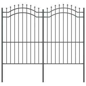 vidaXL Garden Fence Grey 240 x 215 cm Powder-coated steel