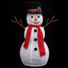 vidaXL Decorative Christmas Snowman Figure with LED Luxury Fabric 60cm