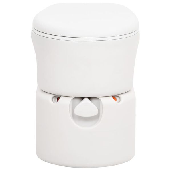 vidaXL Integrated Camping Toilet White 24+17 L HDPE&Enamel