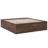 vidaXL Bed Frame without Mattress Brown Oak 180x200 cm Super King
