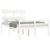 vidaXL Senior Bed without Mattress White Small Double Solid Wood