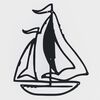 Homemania Wall Decoration Sailboat 40x50 cm Metal Black