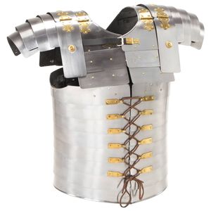 vidaXL Roman Soldier Body Armour Replica LARP Silver Steel
