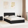 vidaXL Storage Bed with Headboard Black 150 x 200 cm Engineered Wood