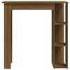 vidaXL Bar Table with Shelf Brown Oak 102x50x103.5 cm Engineered Wood