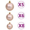 vidaXL Artificial Pre-lit Christmas Tree with Ball Set Black 120 cm PVC