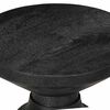 vidaXL Side Table Black Ø33x50 cm Solid Wood Mango