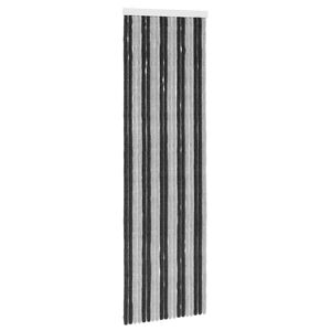 vidaXL Insect Curtain Chenille Grey and Black 56 x 185 cm 100% PP